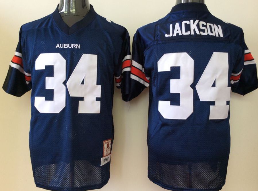 Men Auburn Tigers #34 Jackson Blue 2025 NCAA Jersey->ncaa teams->NCAA Jersey